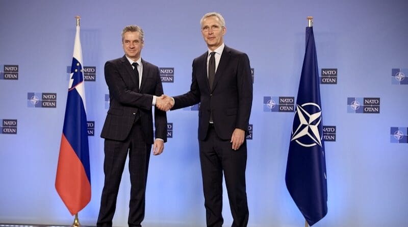 NATO Secretary General Jens Stoltenberg meets with Dr Robert Golob, Prime Minister of the Republic of Slovenia. Photo Credit: NATO