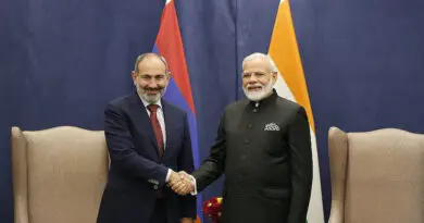 File photo of Armenia's Prime Minister Nikol Pashinyan with India’s Prime Minister Narendra Modi. Photo Credit: Armenia govt