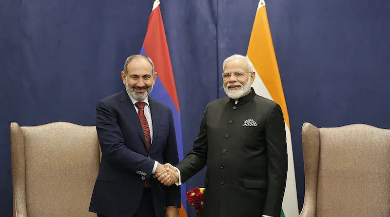 File photo of Armenia's Prime Minister Nikol Pashinyan with India’s Prime Minister Narendra Modi. Photo Credit: Armenia govt