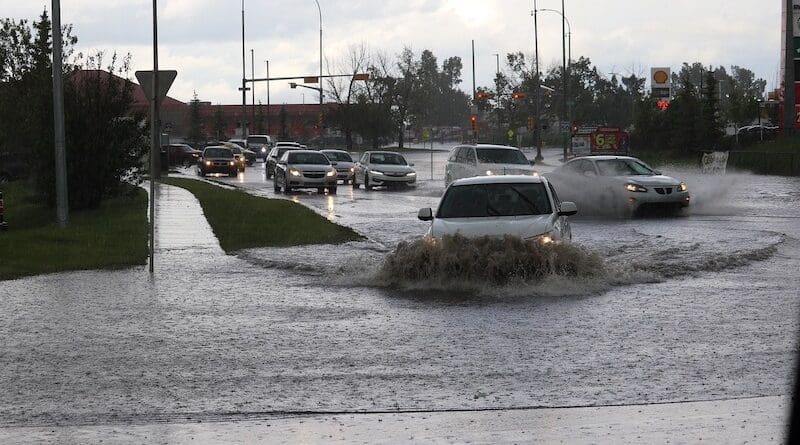 storm city cars flood weather