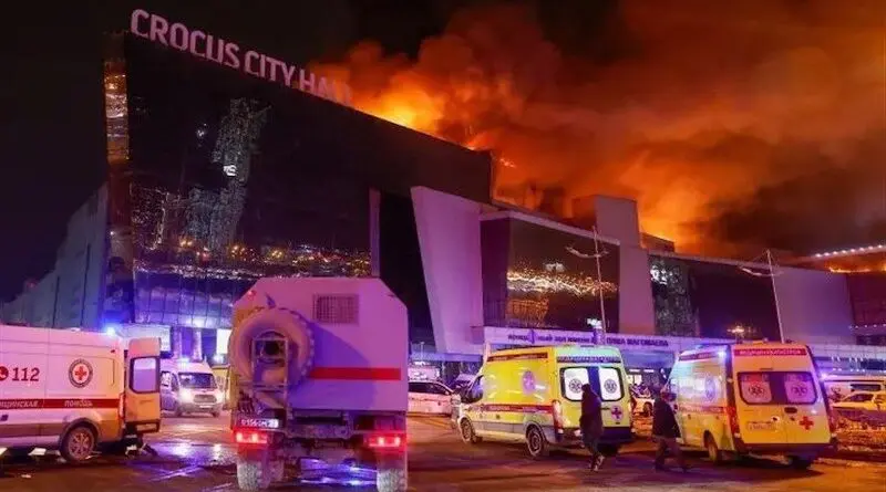 Terrorist attack on Moscow’s Crocus City Hall. Photo Credit: Tasnim News Agency