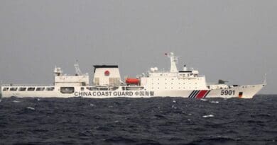 China's CCG 5901 is the world’s largest coast guard vessel. Photo Credit: The South China Sea Chronicle Initiative, RFA