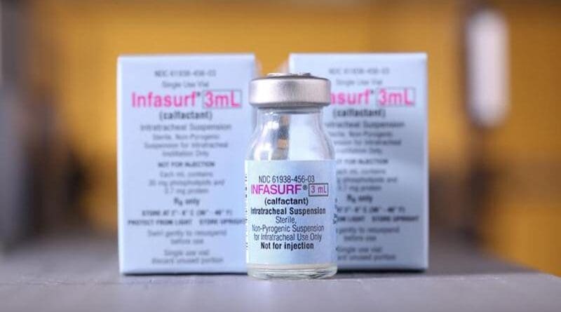 Infasurf is a currently available animal-derived lung surfactant formulation. CREDIT: ONY Biotech