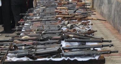 Confiscated weapons. Photo Credit: Nigeria Police Force/Facebook