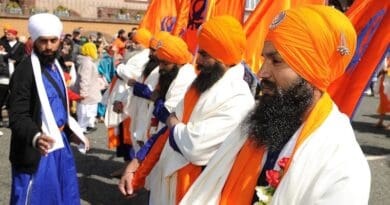 Example of Sikhs celebrating Vaisakhi. Photo Credit: Guy Evans, Wikipedia Commons