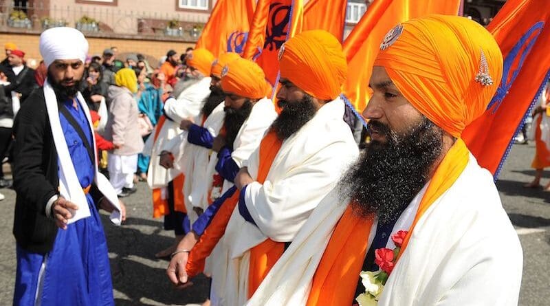 Example of Sikhs celebrating Vaisakhi. Photo Credit: Guy Evans, Wikipedia Commons