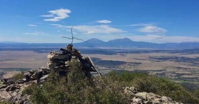 View from Colorado's Wet Mountains looking south toward the Spanish Peaks in the distance. CREDIT: Sabrina Kainz