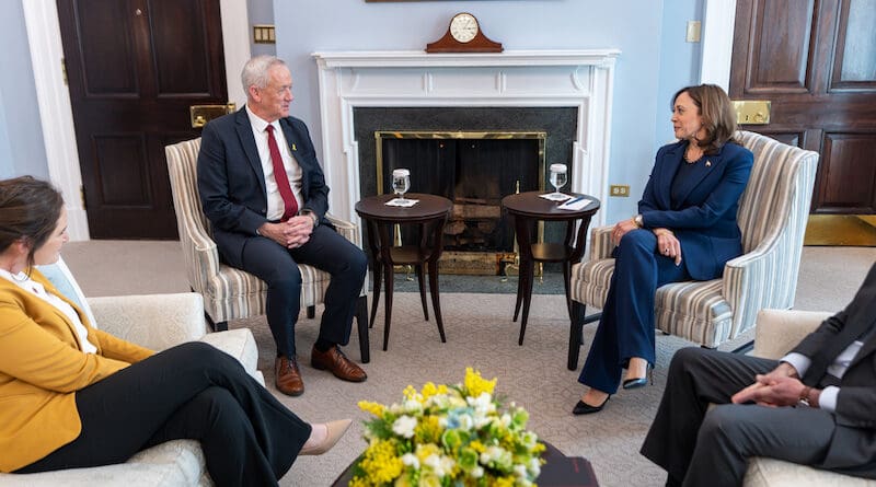 Israeli War Cabinet member Benny Gantz with U.S. Vice President Kamala Harris at the White House. Photo Credit: The White House, X