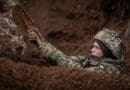 A Ukrainian soldier digs a trench. Photo Credit: Ukraine Defense Ministry