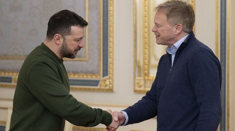 President of Ukraine Volodymyr Zelenskyy with Secretary of State for Defence of the United Kingdom Grant Shapps. Photo Credit: Ukraine Presidential Press Service