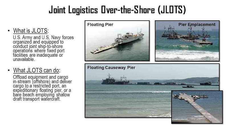 The Defense Department announced it would implement a Joint Logistics Over-the-Shore capability from the Mediterranean Sea to provide logistics access to Gaza. The capability will allow for the distribution of humanitarian supplies in Gaza, including as many as two million meals a day. Credit: DOD screenshot