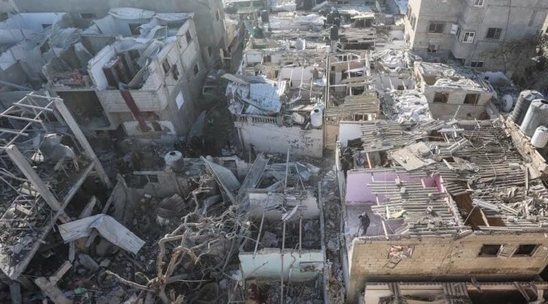 Aftermath of Israeli bombing in Gaza. Photo Credit: Tasnim News Agency