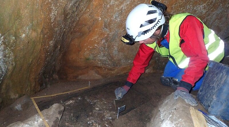 Bones and DNA are particularly well preserved in caves. Here from the excavation in Nygrotta. Photo: EvoCave.