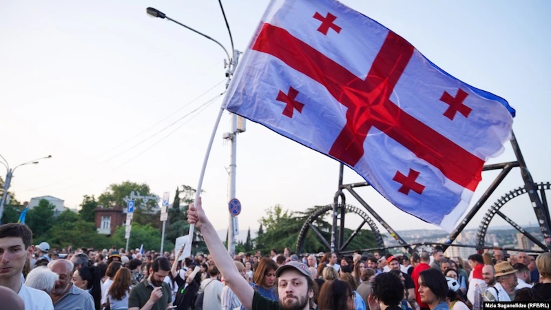 Protest in Georgia. Photo Credit: RFE/RL