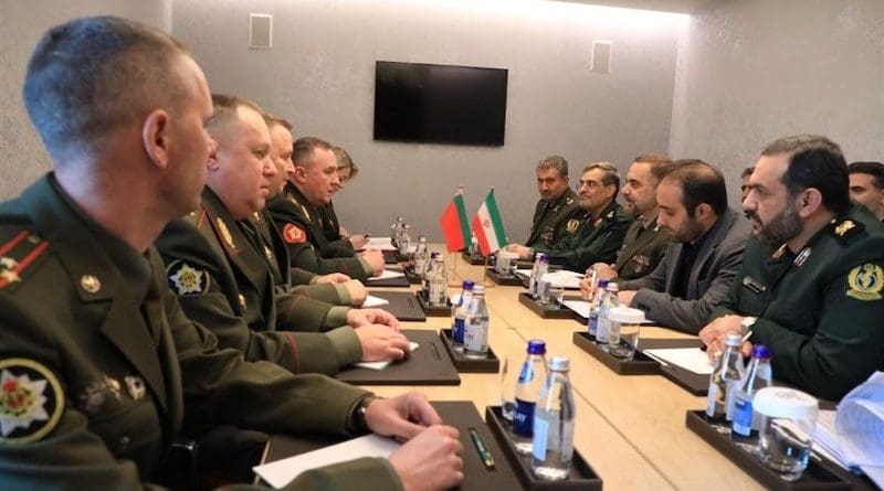 Belarusian Defense Minister Viktor Khrenin with Iranian Defense Minister Brigadier General Mohammad Reza Ashtiani. Photo Credit: Tasnim News Agency