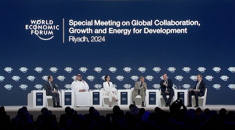 Special Meeting on Global Collaboration, Growth and Energy for Development 2024 in Riyadh, Saudi Arabia. Photo Credit: WEF video screenshot