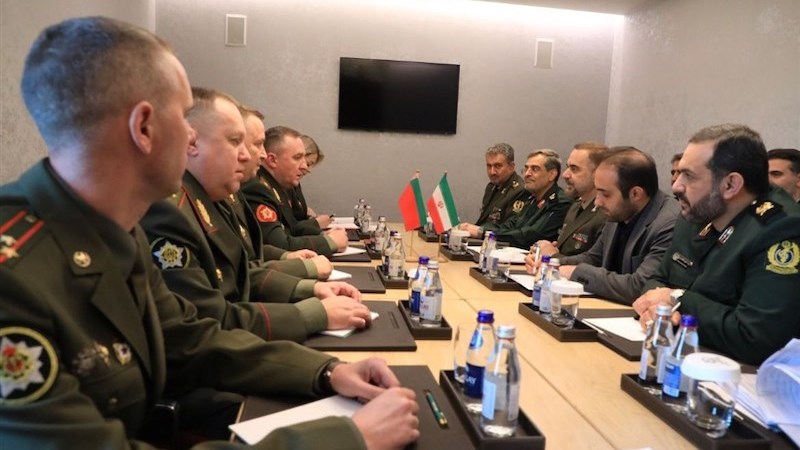 Belarusian Defense Minister Viktor Khrenin with Iranian Defense Minister Brigadier General Mohammad Reza Ashtiani. Photo Credit: Tasnim News Agency