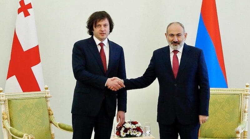 Georgia's Prime Minister Irakli Kobakhidze with Armenia's Prime Minister Nikol Pashinyan. Photo Credit: Armenia PM Office, X