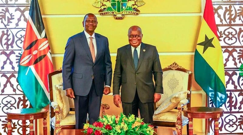 Kenyan President William Ruto and Ghana's President Nana Addo, April 2024. (photo supplied)