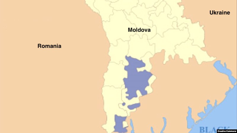 Location of Gagauzia in Moldova