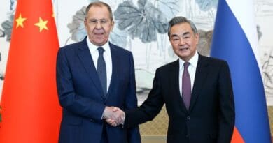 Russia's Foreign Minister Sergey Lavrov with China's Foreign Minister Wang Yi. Photo Credit: Russian Foreign Ministry, X