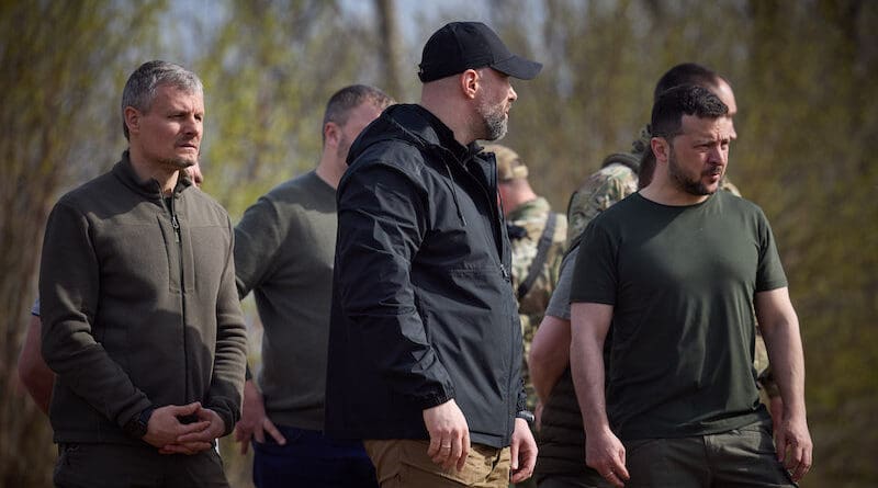 Ukraine's President Volodymyr Zelenskyy visiting the Kharkiv region. Photo Credit: Ukraine Presidential Press Service