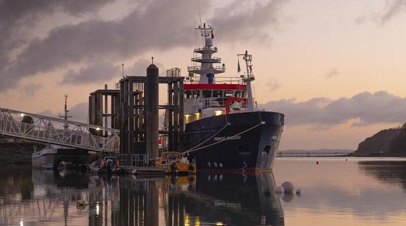 Bangor University's research vessel, the Prince Madog. CREDIT: Bangor University