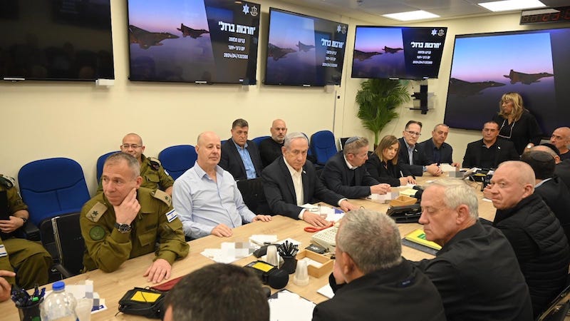 Israel's Prime Minister Benjamin Netanyahu convenes the War Cabinet, at the Kirya in Tel Aviv. Photo Credit: Israel PM Office, X