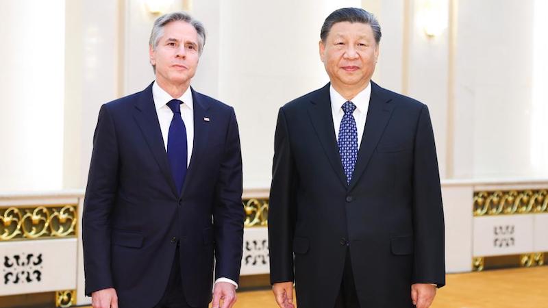 U.S. Secretary of State Antony Blinken with China's President Xi Jinping. Photo Credit: China government