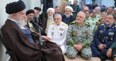 Ayatollah Seyed Ali Khamenei speaks to commanders of the Iranian Armed Forces. Photo Credit: Tasnim News Agency