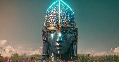 Rise of the AI god. Credit: Google Gemini AI.