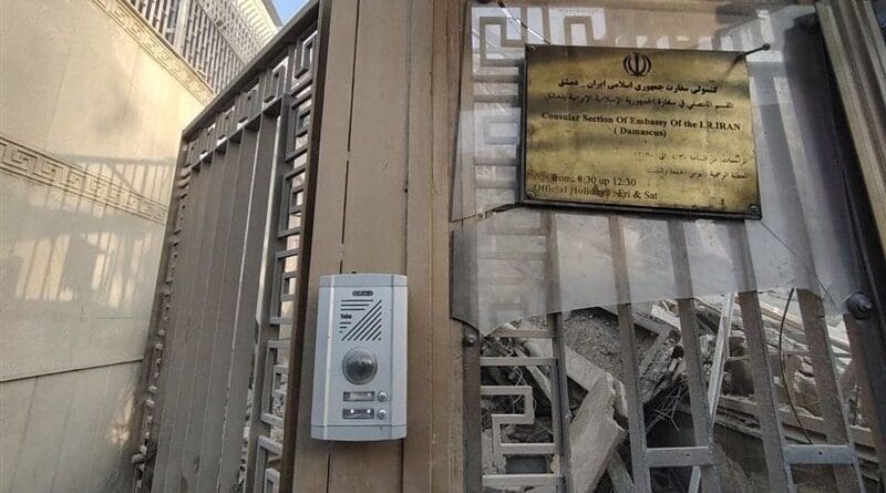 Aftermath of Israeli attack on consular section of the Iranian embassy in Damascus. Photo Credit: Tasnim News Agency