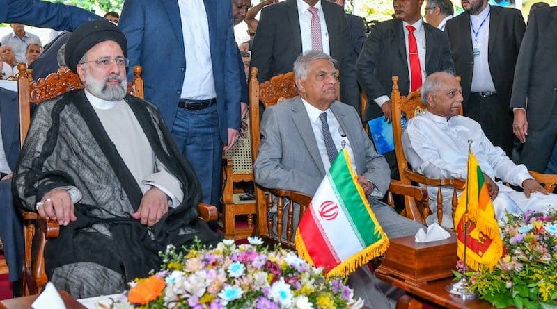 Iran's President Ebrahim Raisi with Sri Lanka's President Ranil Wickremesinghe. Photo Credit: Sri Lanka Presidential Press Service