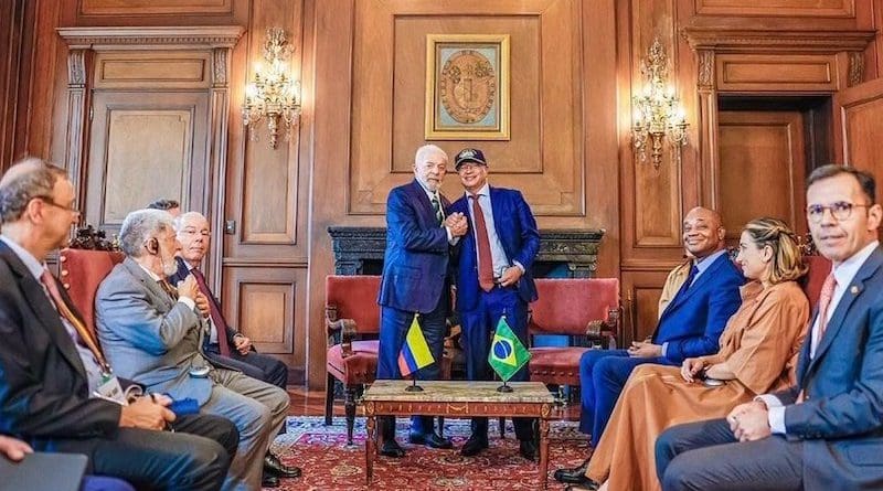 Brazil's President Luiz Inácio Lula da Silva with Colombia's President Gustavo Petro Urrego. Photo Credit: Gustavo Petro Urrego, X