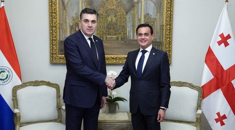 Georgia's Minister of Foreign Affairs Ilia Darchiashvili with Paraguay's Minister of Foreign Affairs Rubén Ramírez Lezcano. Photo Credit: Georgia's Ministry of Foreign Affairs, X