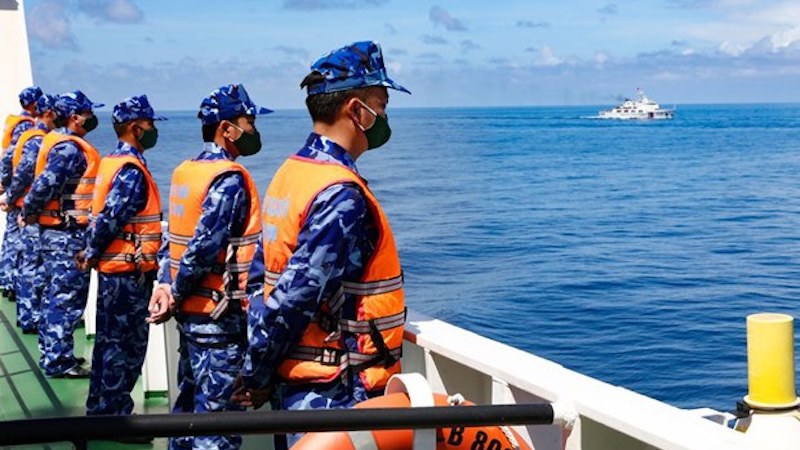 Vietnam-China joint patrol in the Gulf of Tonkin, Oct. 22, 2021. Credit: Vietnam News Agency