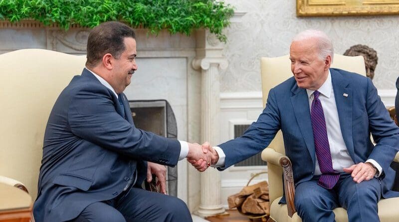 Iraq's Prime Minister Mohammed Shia al-Sudan with US President Joe Biden. Photo Credit: POTUS, X