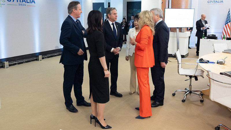 Secretary Antony J. Blinken participates in G7 Foreign Ministers sessions in Capri, Italy, April 19, 2024. (Official State Department photo by Chuck Kennedy)