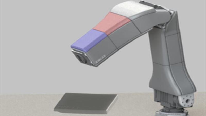 Robotic arm equipped with 3D-printed robotic pads developed by Joohyung Kim and collaborators highlighted. CREDIT: The Grainger College of Engineering at University of Illinois Urbana-Champaign