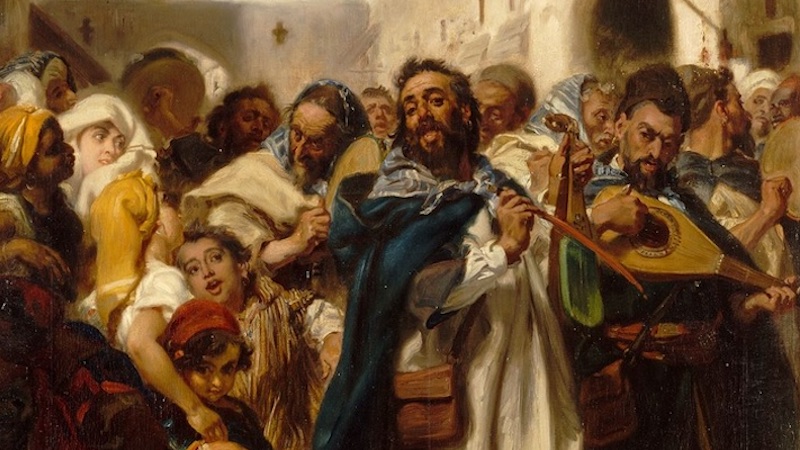 Detail of Jewish Festival in Tetuan, Alfred Dehodencq, 1865, Paris Museum of Jewish Art and History. Credit: Wikipedia Commons