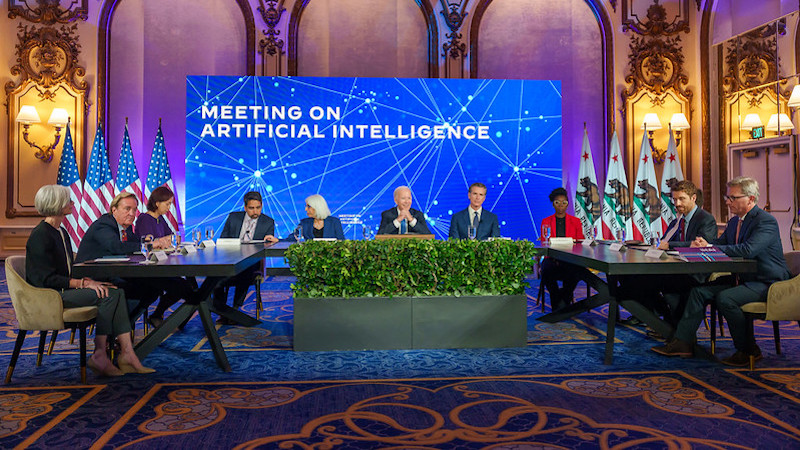 President Joe Biden hosts a meeting on Artificial Intelligence. (Official White House Photo by Adam Schultz)