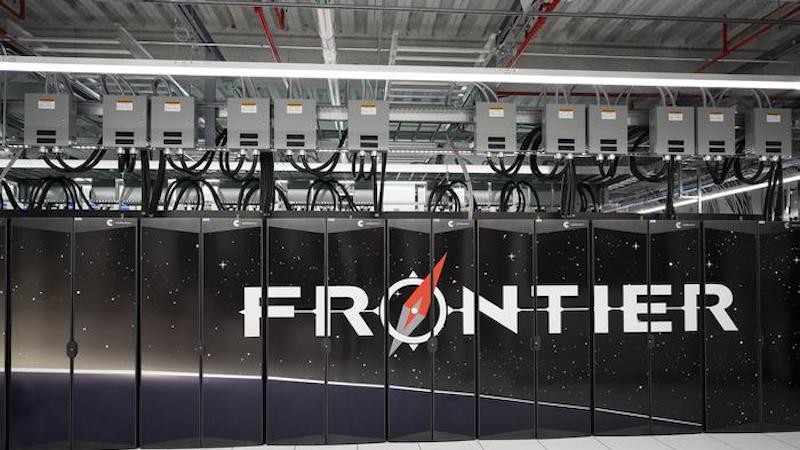 The Frontier supercomputer at Oak Ridge National Laboratory. CREDIT: ORNL/Carlos Jones