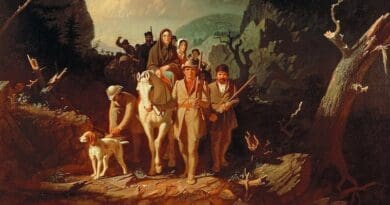 Detail of Daniel Boone Escorting the American Settlers Through the Cumberland Gap by George Caleb Bingham (1851–52). Source: Wikipedia Commons