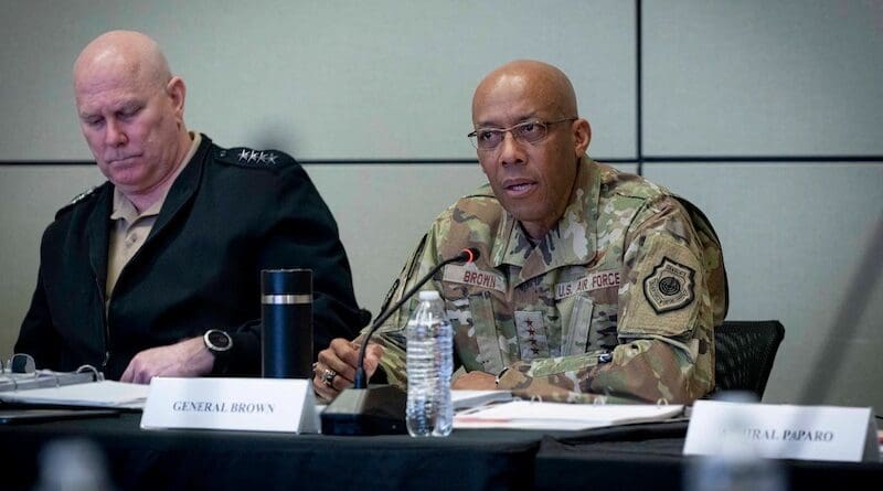 Air Force Gen. CQ Brown, Jr., chairman of the Joint Chiefs of Staff. Photo Credit: Benjamin D. Applebaum, DOD