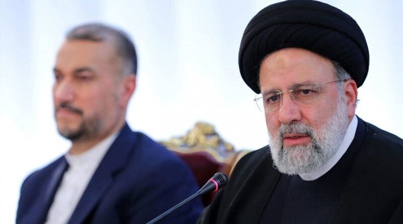 File photo of Iranian President Ebrahim Raisi and Foreign Minister Hossein Amir Abdollahian (left). Photo Credit: Mehr News Agency