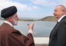 Iran's President Ebrahim Raisi with Azerbaijan's President Ilham Aliyev on May 19 after inaugurating a dam built jointly by the two countries on the Aras River. Photo Credit: Tasnim News Agency