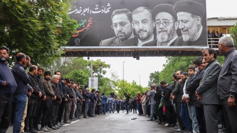 Funeral procession of Iranian President Ebrahim Raisi and seven others killed in a helicopter crash in the northwestern city of Tabriz. Photo Credit: Tasnim News Agency