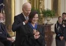 U.S. President Joe Biden awards the nation’s highest civilian honor, the Presidential Medal of Freedom, to Malaysia-born actress Michelle Yeoh. Photo Credit: White House video screenshot