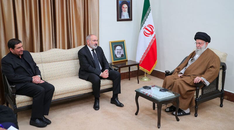 Armenia's Prime Minister Nikol Pashinyan with Supreme Leader of the Islamic Revolution Seyyed Ali Khamenei. Photo Credit: Khamenei.ir