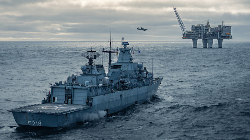 Troll A offshore natural gas platform off the west coast of Norway. Photo Credit: NATO